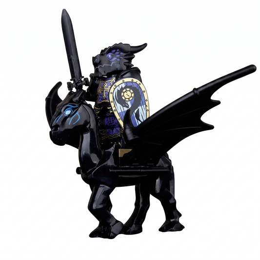 Dragon Warrior with Flying Horse Winged War Custom Minifigure