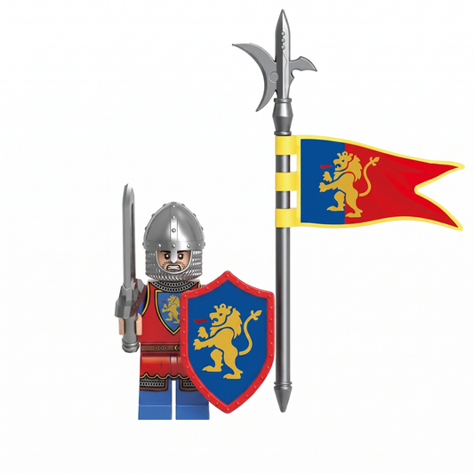 Lion Knight Castle Soldier with pennant Minifigure