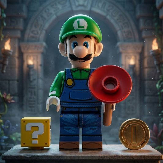 Luigi The Super Mario Bros Galaxy Superhero Minifigure