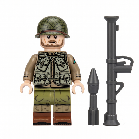 Ranger with Bazooka US WW2 Army Soldier Minifigure