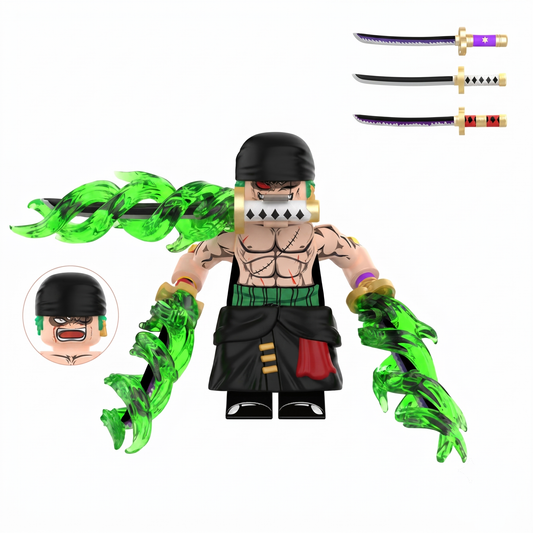 Roronoa Zoro V2 One Piece Anime Custom Minifigure