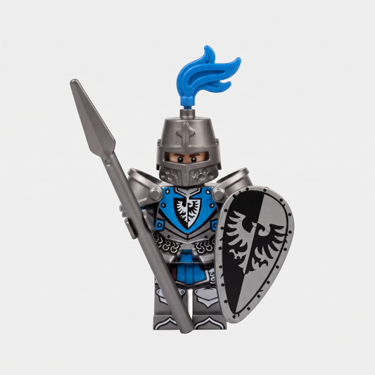 Armored Blue Eagle Knight Castle Soldier Custom Minifigure