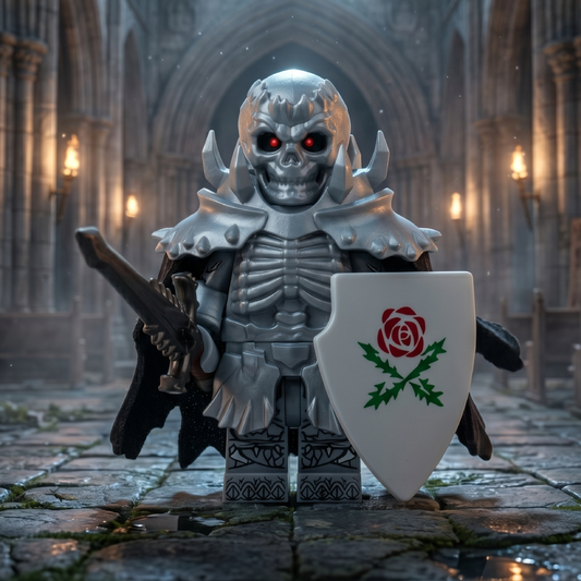 Armored Death White Knight King Castle Soldier Minifigure