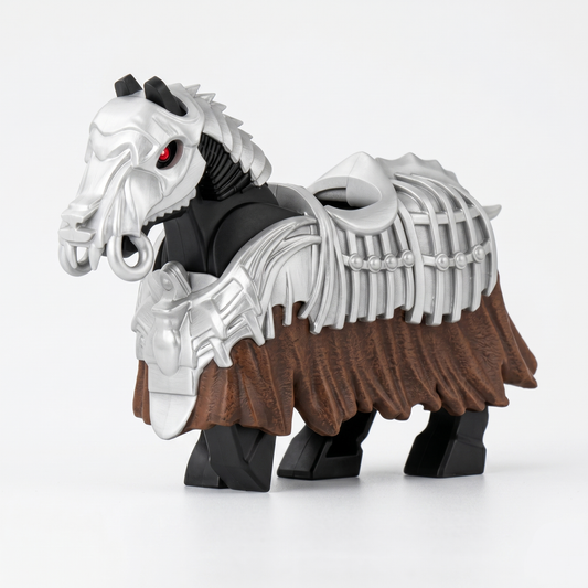 Armored Death White War Horse Castle Animal Minifigure