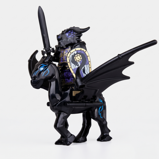Dragon Warrior with Flying Horse Winged War Custom Minifigure