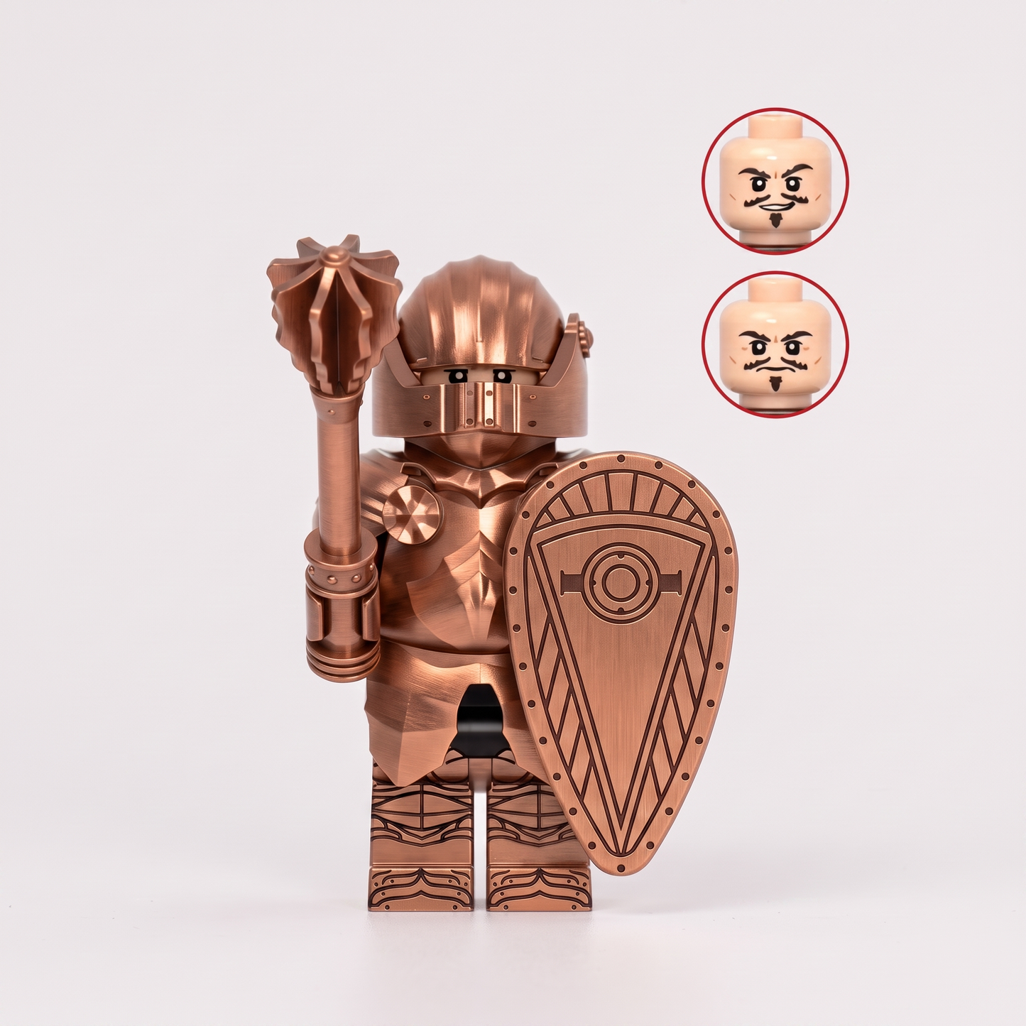 Gothic Knight Castle Soldier Bronze Armor Custom Minifigure