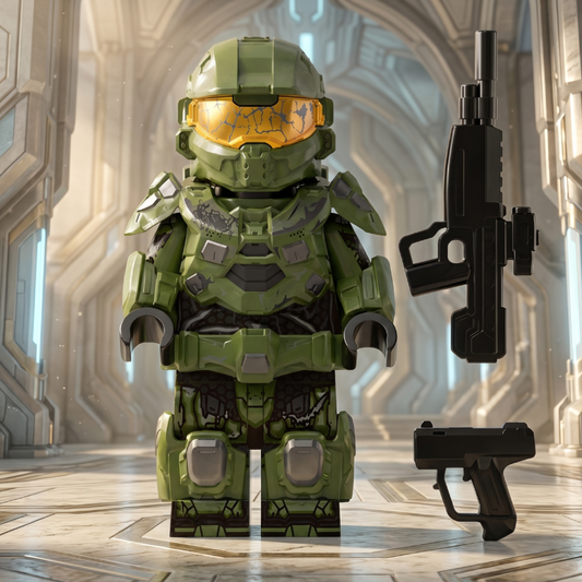 Halo Spartan Master Chief Green Video Game Super Soldier Minifigure