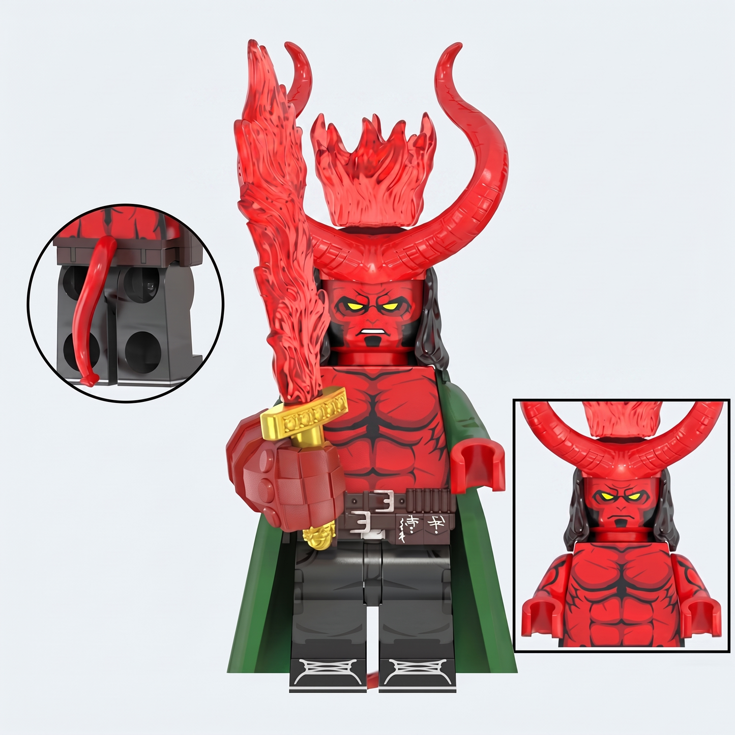Hellboy King Horror Movie Custom Minifigure