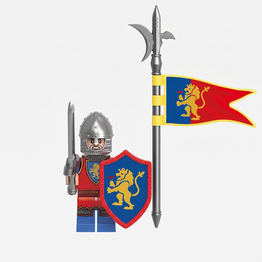 Lion Knight Castle Soldier with pennant Minifigure