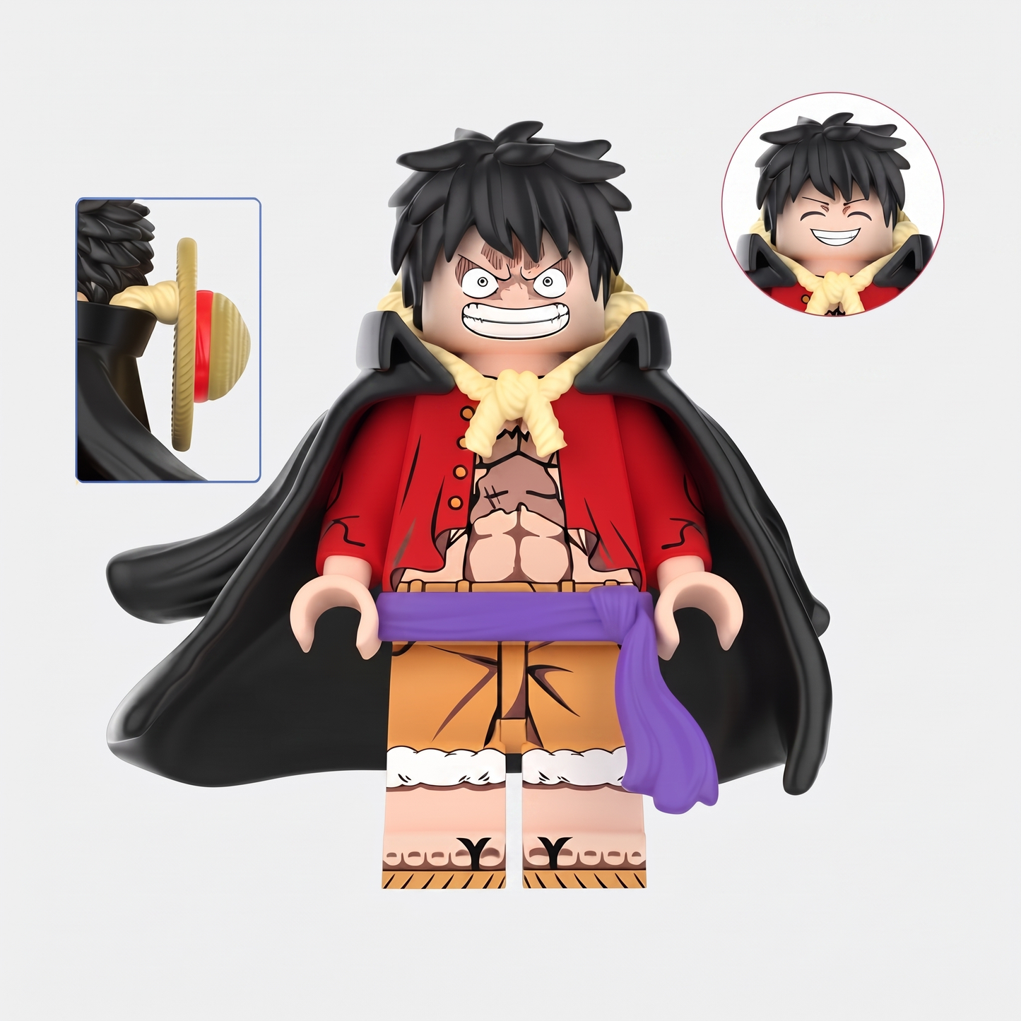 Luffy in Cape V2 One Piece Anime Custom Minifigure