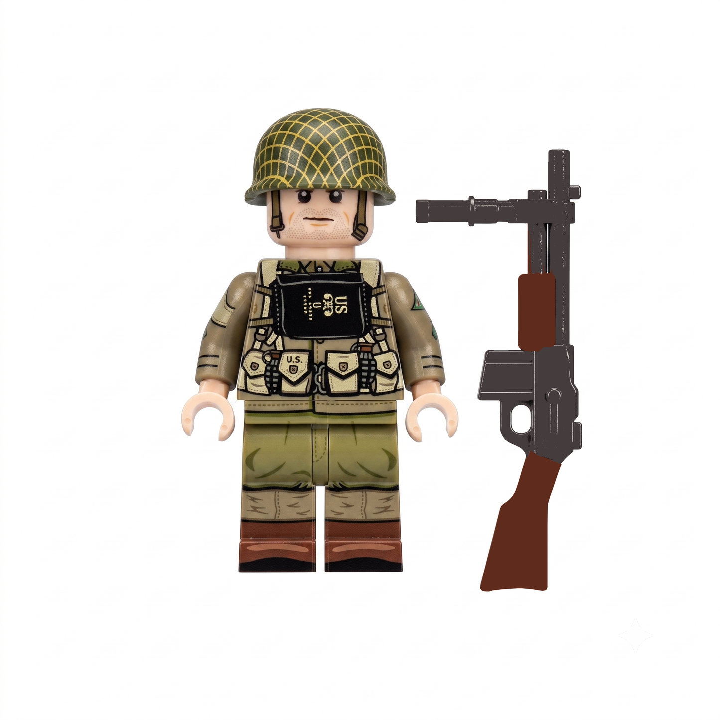 Ranger with BAR US WW2 Army Soldier Minifigure