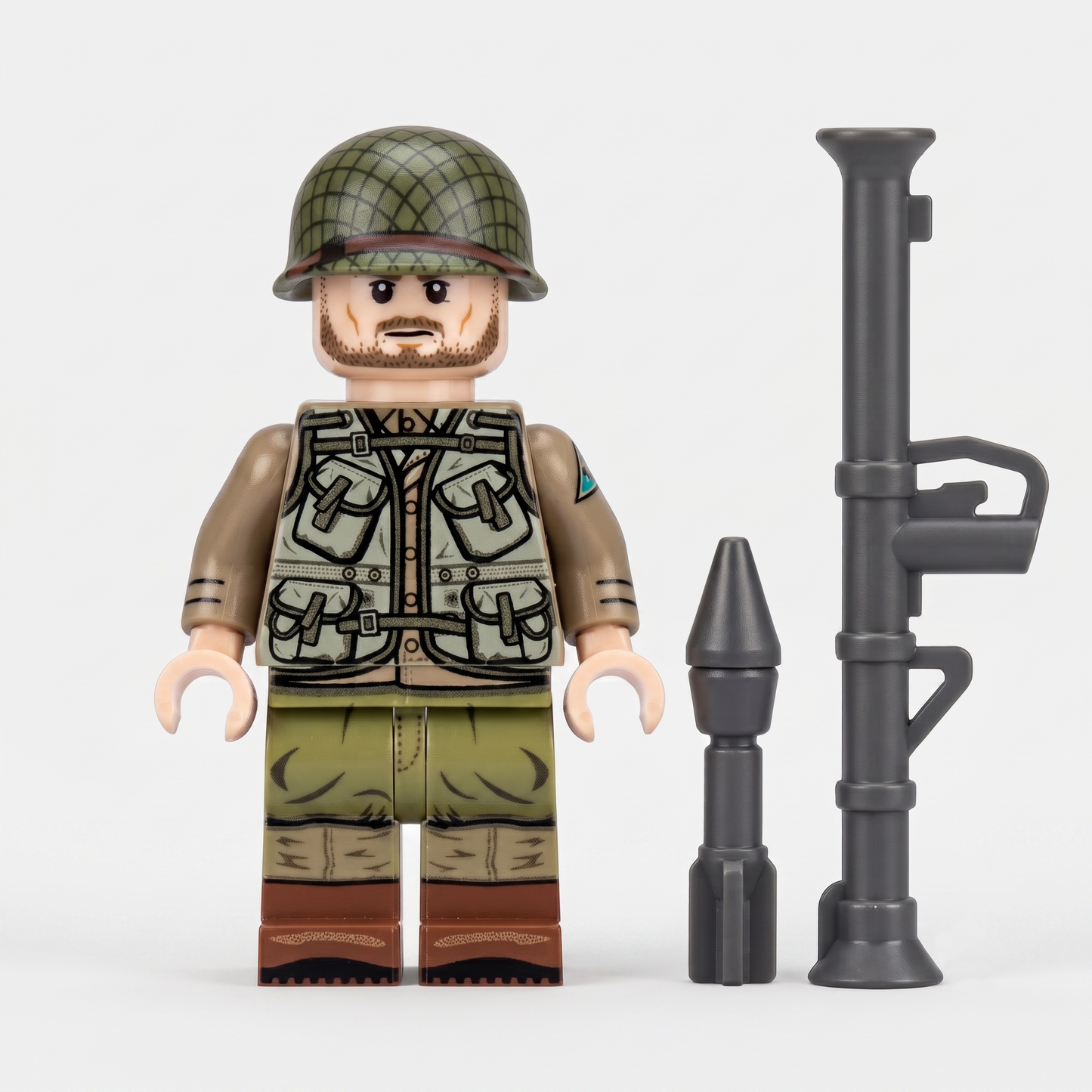 Ranger with Bazooka US WW2 Army Soldier Minifigure