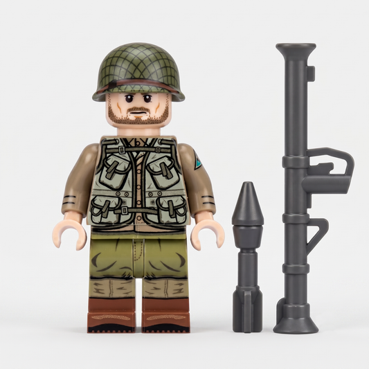 Ranger with Bazooka US WW2 Army Soldier Minifigure