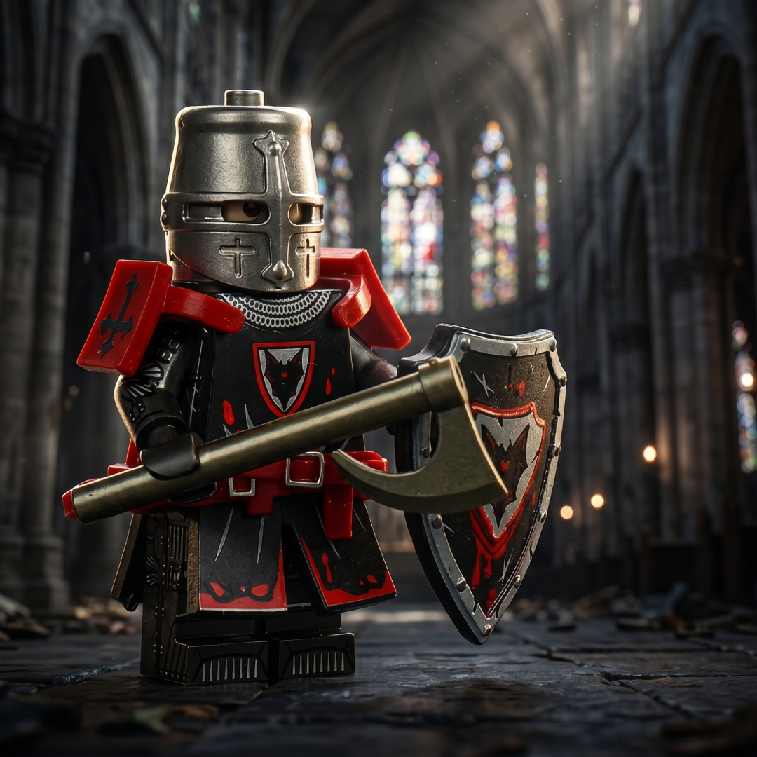 Vampire faction Armored Knight Castle Soldier Minifigure