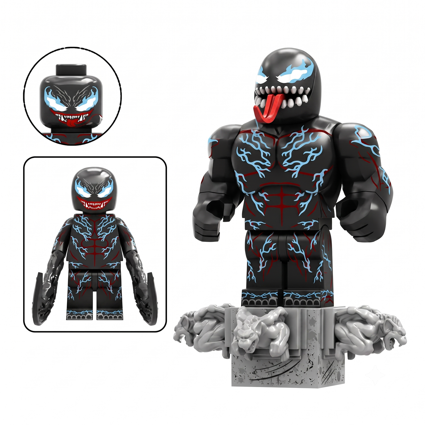 Venom Spider Man Medium Gargoyle Stand Custom Minifigure