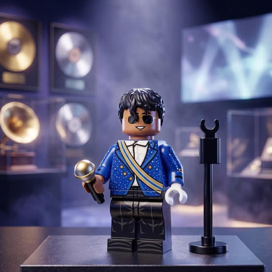 Michael Jackson 1984 Grammy Awards with Royal Blue Sash Jacket Worn Minifigure